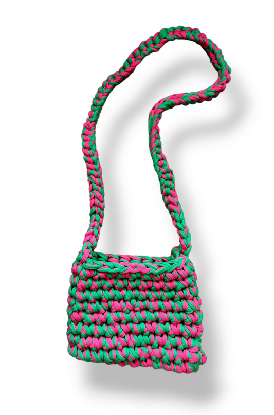 Green/Pink Marble Cross-body Bag